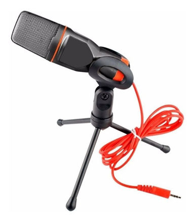 Imagen de Micrófono Condensador Podcast Con Tripode Para Pc Notebook E
