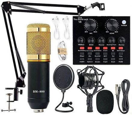 Imagen de Microfono De Condensador Kit Completo Con Consola Podcast