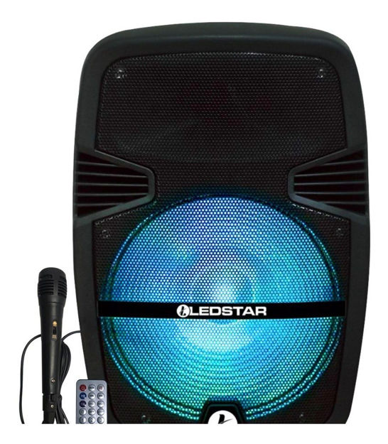 Imagen de Parlante Activo 12  Bluetooth Usb Aux Fm C/batería Micrófono