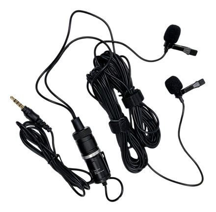 Imagen de Microfono Solapero Para Para Celular Doble Ideal Entrevistas