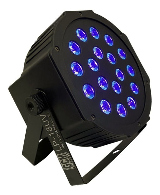 Imagen de Tacho Par Led Dmx Uv 18 Led Luz Negra