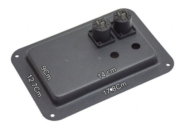 Imagen de Bornera 100% Metal Para Bafles Con Speakon Chasis