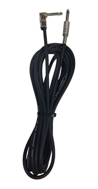 Imagen de Cable Plug 1/4 A Plug 1/4  Acodado Conectores Metalicos 1,5m