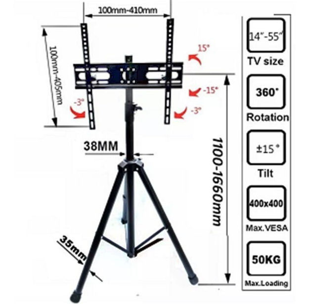 Imagen de Soporte Para Tv Lcd/led Movil Con Stand Hasta 55