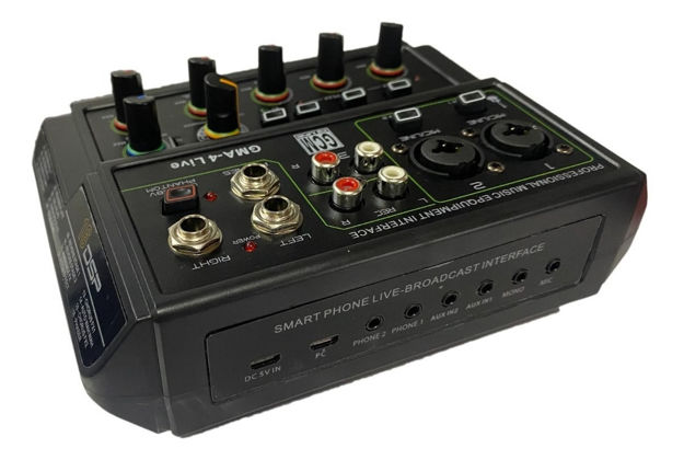 Imagen de Mixer Consola 4 Canales Alimentacion Usb Y 2 Salidas Celular