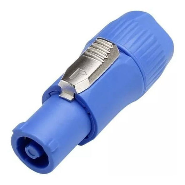 Imagen de Ficha Powercon Macho Azul Conector A