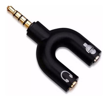 Imagen de Adaptador Audio 3,5mm Pc Celular Ps4 A Micrófono Y Auricular