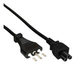 Imagen de Cable De Poder Tipo Mickey A Tres En Linea 1,5m