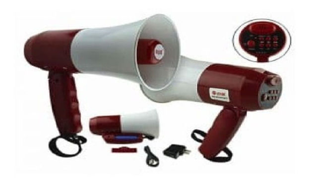 Imagen de Megafono Recargable Usb Bluetooth Sd Sirena Y Grabacion