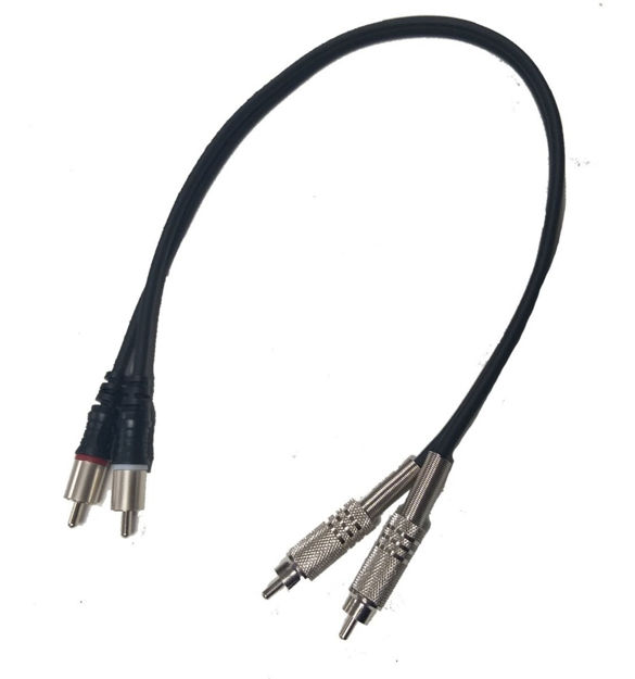 Imagen de Cable Rca A 2 Rca  50cm Profesional Conector Metalico
