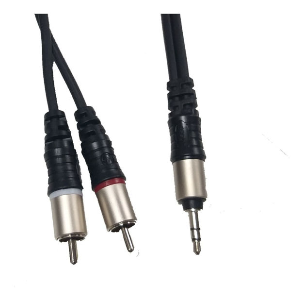 Imagen de Cable Spica A 2 Rca 6 Metros Profesional Conector Metalico