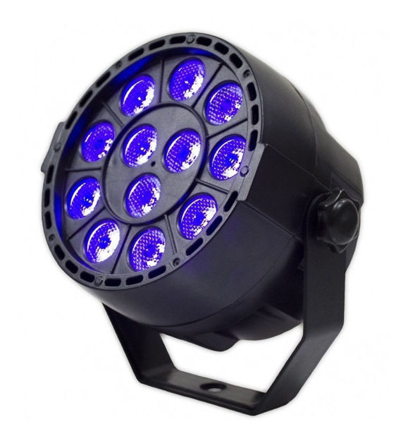 Imagen de Tacho Par Led Uv Luz Negra Gcm Lp12uv Dmx