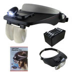Imagen de Lupa Vincha Binocular Luz Led-para Cabeza-4 Lentes