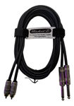 Imagen de Cable Profesional 2 Rca A 2 Plug Metalicos 2 Metros