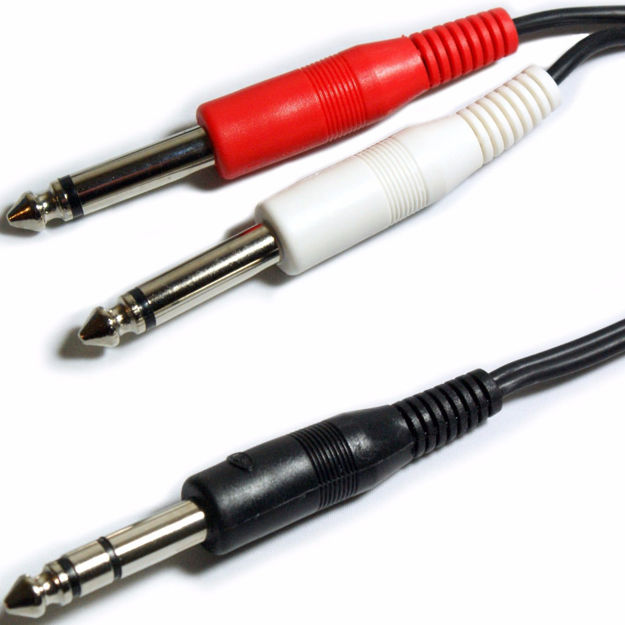 Imagen de Cable Trs 1/4 Macho A 2 Macho 1/4 Mono  1.5mts