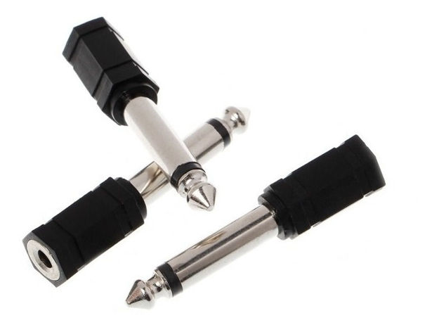 Imagen de Adaptador Jack Spica 3.5 Stereo A Plug 1/4 Mono O Stereo X2