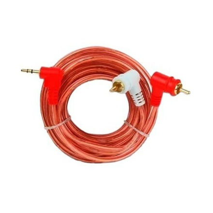 Imagen de Cable 2 Rca A Spica Acodado 3.60 Metros Audiopipe