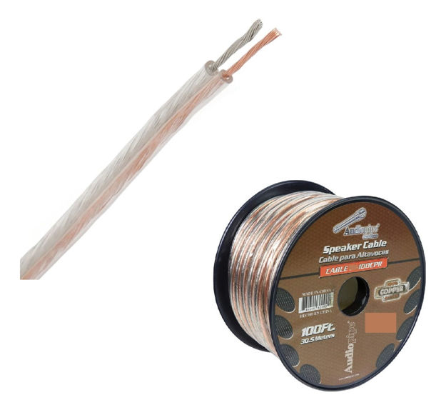 Imagen de Cable Gemelo Polarizado Transparente Auidopipe 1,5mm 100met