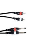 Imagen de CABLE 2 RCA A 2 PLUG 1/4 3 METROS CALIDAD A