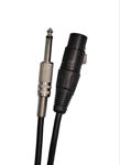 Imagen de CABLE PARA MICROFONO XLR CANON A PLUG 1/4  1.5 METROS CONTECTORES METALICOS