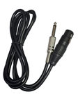 Imagen de CABLE PARA MICROFONO XLR CANON A PLUG 1/4  1.5 METROS CONTECTORES METALICOS
