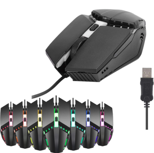 Imagen de Mouse Gamer USB Con Luces Led Golden Field H-20