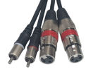 Imagen de CABLE 2 XLR HEMBRA A 2 RCA PROFESIONAL 50CM