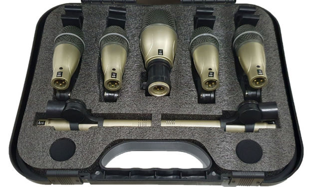 Imagen de Kit de bateria 7 piezas completo con valija y clamps KIT-SMK7