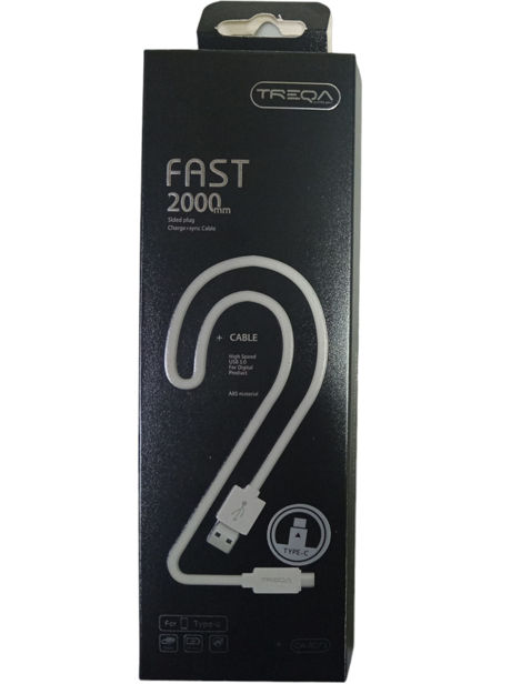 Imagen de CABLE CARGA RAPIDA USB A TYPE-C 2M TREQA
