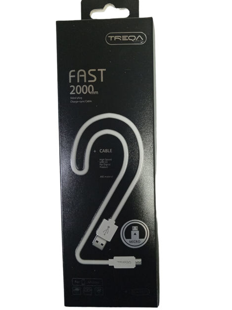 Imagen de CABLE CARGA RAPIDA USB A IOS 2M TREQA