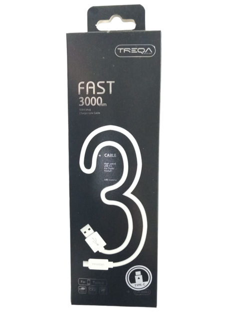 Imagen de CABLE CARGA RAPIDA USB A TYPE-C 3M TREQA