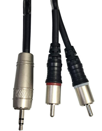 Imagen de Cable Spica A 2 Rca 10 Metros Profesional Conector Metalico