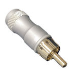 Imagen de CONECTOR RCA MACHO METAL DORADO PROFESIONAL