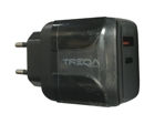 Imagen de CARGADOR USB Y USB C TREQA NEGRO