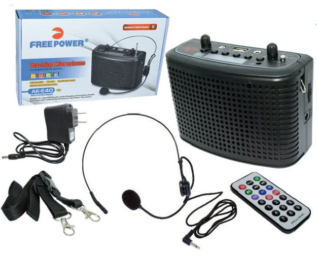 Imagen de PARLANTE AMPLIFICADOR PORTÁTIL MINI  CON VINCHA FM/BT/USB/TF/AUX/EQ/CR
