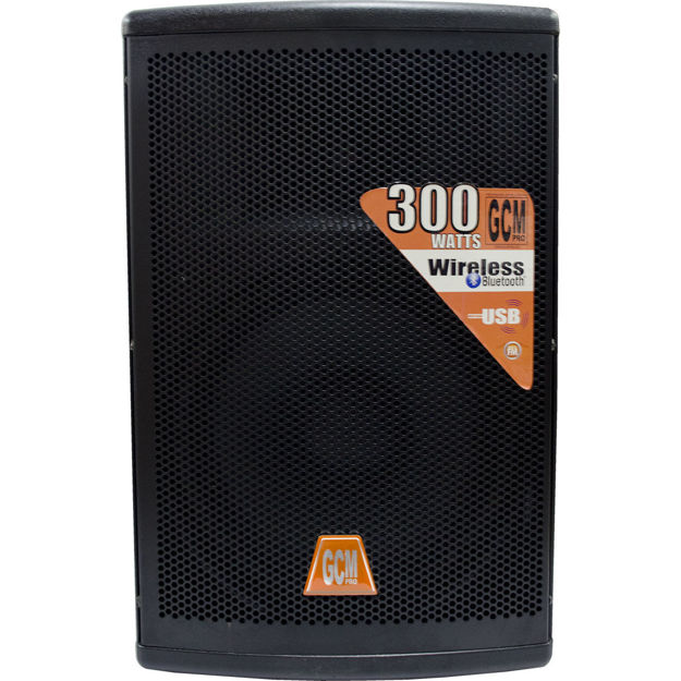 Imagen de CAJA ACTIVA BAFLE 612AU 12" GCMPRO CON BLUETOOTH, FM, USB Y SD