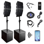 Imagen de SISTEMA LINE ARRAY 2 SUB 18" + 8 PARLANTES 6.5"
