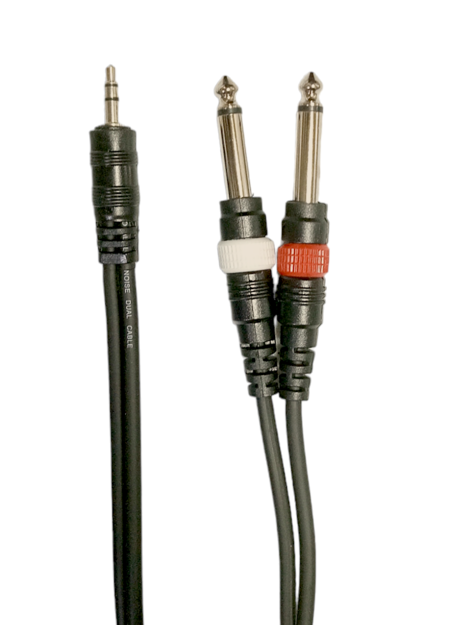 Imagen de Cable 3.5 a 2 Plug 1/4 Mono 3 Mts