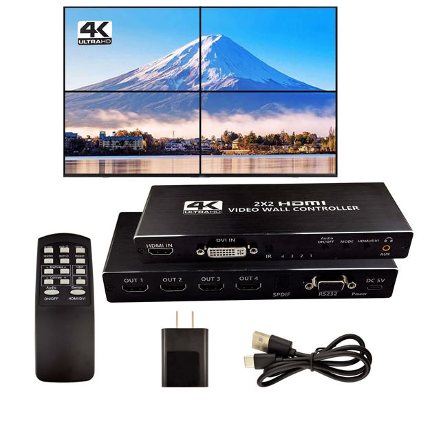 Imagen de VIDEO WALL CONTROLADOR 2X2 4K HDMI