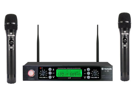 Imagen de Microfono Inalambrico Frec.Variable Uhf Profesional mano x2