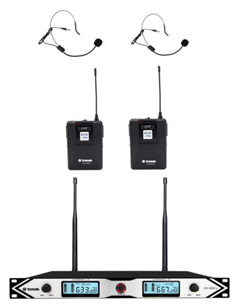 Imagen de MICROFONO INALAMBRICO FREC.VARIABLE UHF PROFES. CON BASE X2 VINCHA