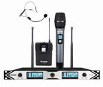 Imagen de MICROFONO INALAMBRICO FREC.VARIABLE UHF PROFES. MANO,VINCHA/SOLAPA