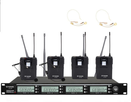 Imagen de MICROFONO INALAMBRICO FREC.VARIABLE UHF PROF. BASE X4 VINCHA
