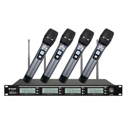 Imagen de MICROFONO INALAMBRICO FREC.VARIABLE UHF PROFES. BASE X4 MANO