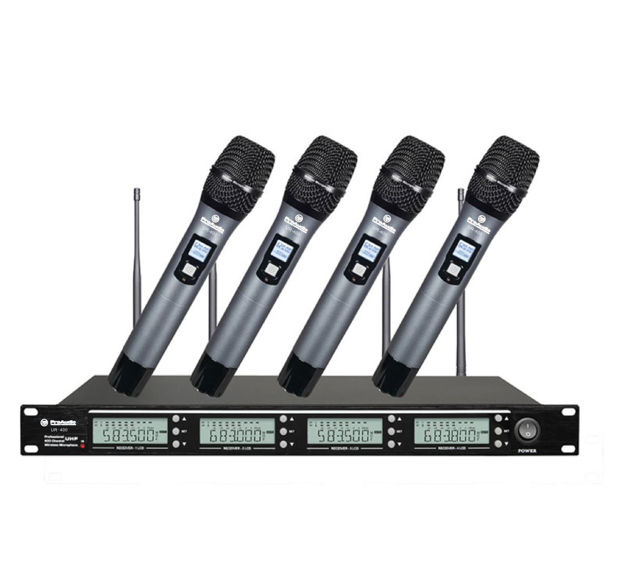 Imagen de MICROFONO INALAMBRICO FREC.VARIABLE UHF PROFES. BASE X4 MANO