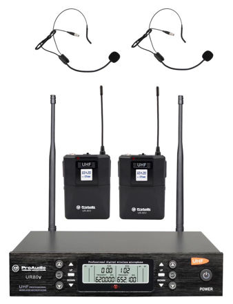 Imagen de MICROFONO INALAMBRICO FREC.VARIABLE UHF PROF. VINCHA X2