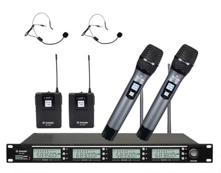 Imagen de MICRO. INALAMBRICO FREC.VARIABLE UHF PROF. X2 VINCHA X2 MANO