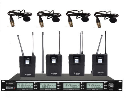 Imagen de MICROFONO INALAMBRICO BASE X4 SOLAPERO PROFESIONAL