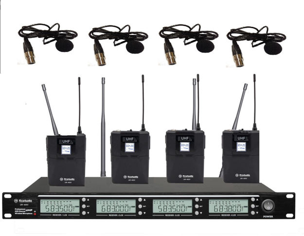 Imagen de MICROFONO INALAMBRICO BASE X4 SOLAPERO PROFESIONAL