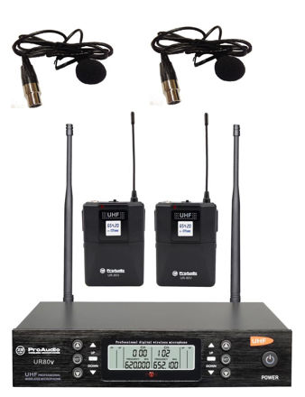 Imagen de MICROFONO INALAMBRICO FREC.VARIABLE UHF PROF. SOLAPERO X2